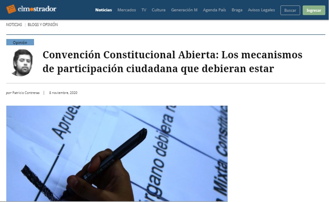 Opinión | Patricio Contreras estudiante Doctorado