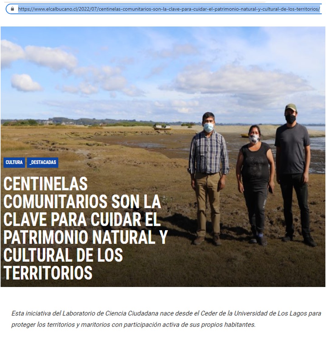 Centinelas comunitarios son la clave para cuidar el patrimonio natural y cultural de los territorios