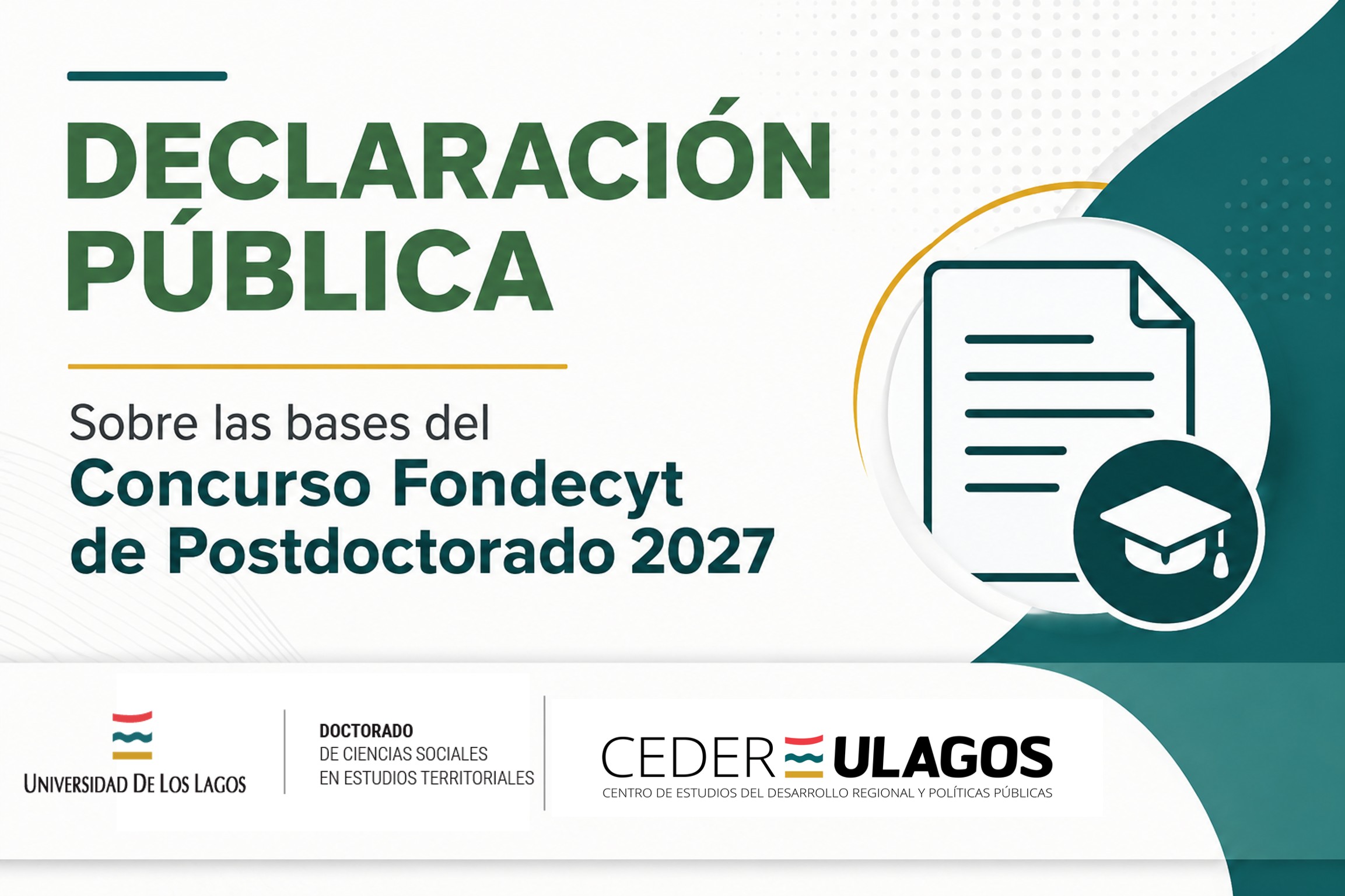 DECLARACIÓN PÚBLICA Sobre las bases del Concurso Fondecyt de Postdoctorado 2027